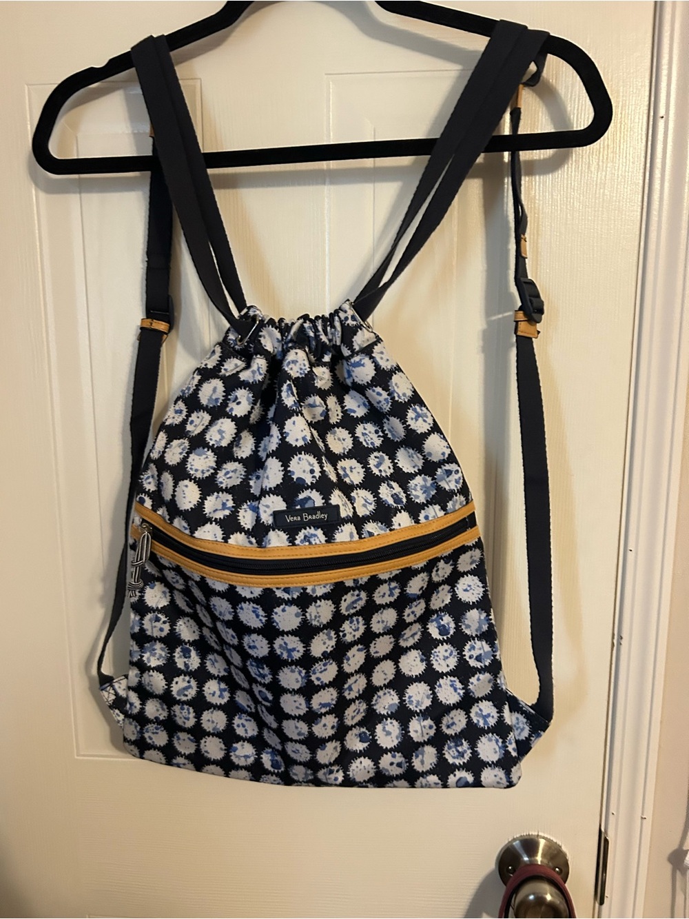 Vera Bradley Navy pattern Drawstring Backpack
